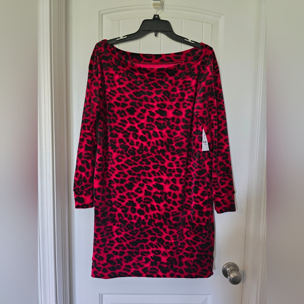 Red and Black Leopard Print - New York & Co. - Size M